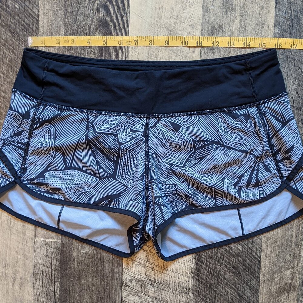 Lululemon Running Speed Shorts Black White - Picture 7 of 7
